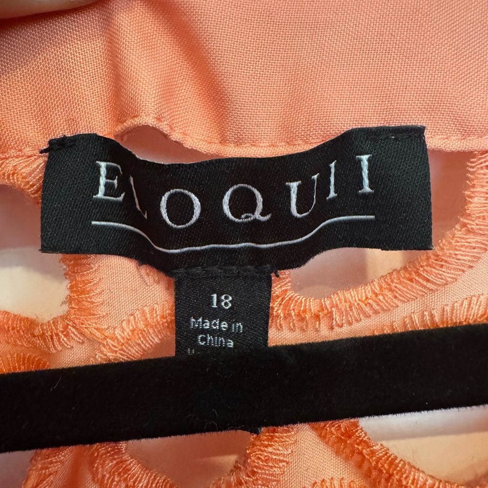 Eloquii Peach Eyelet Dress - Picture 2 of 4